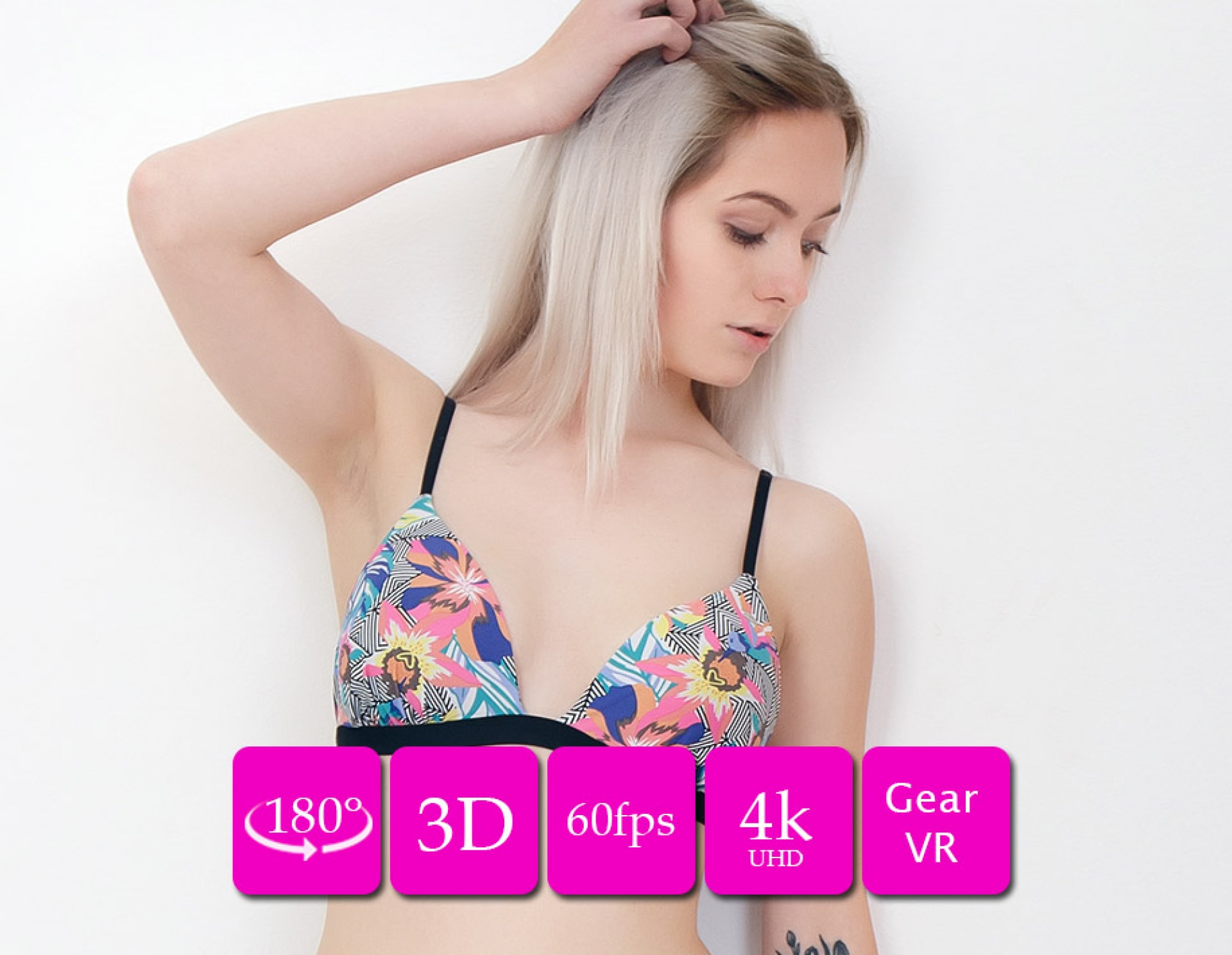 Kate Fresh Sexy Blonde Striptease 180vr