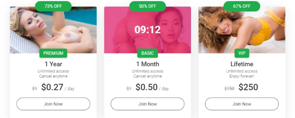 VR Bangers Membership Pricing Options