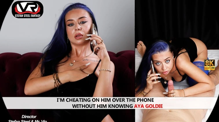 Free 8K VR adult video Im Cheating On Him Over The Phone Without Him Knowing