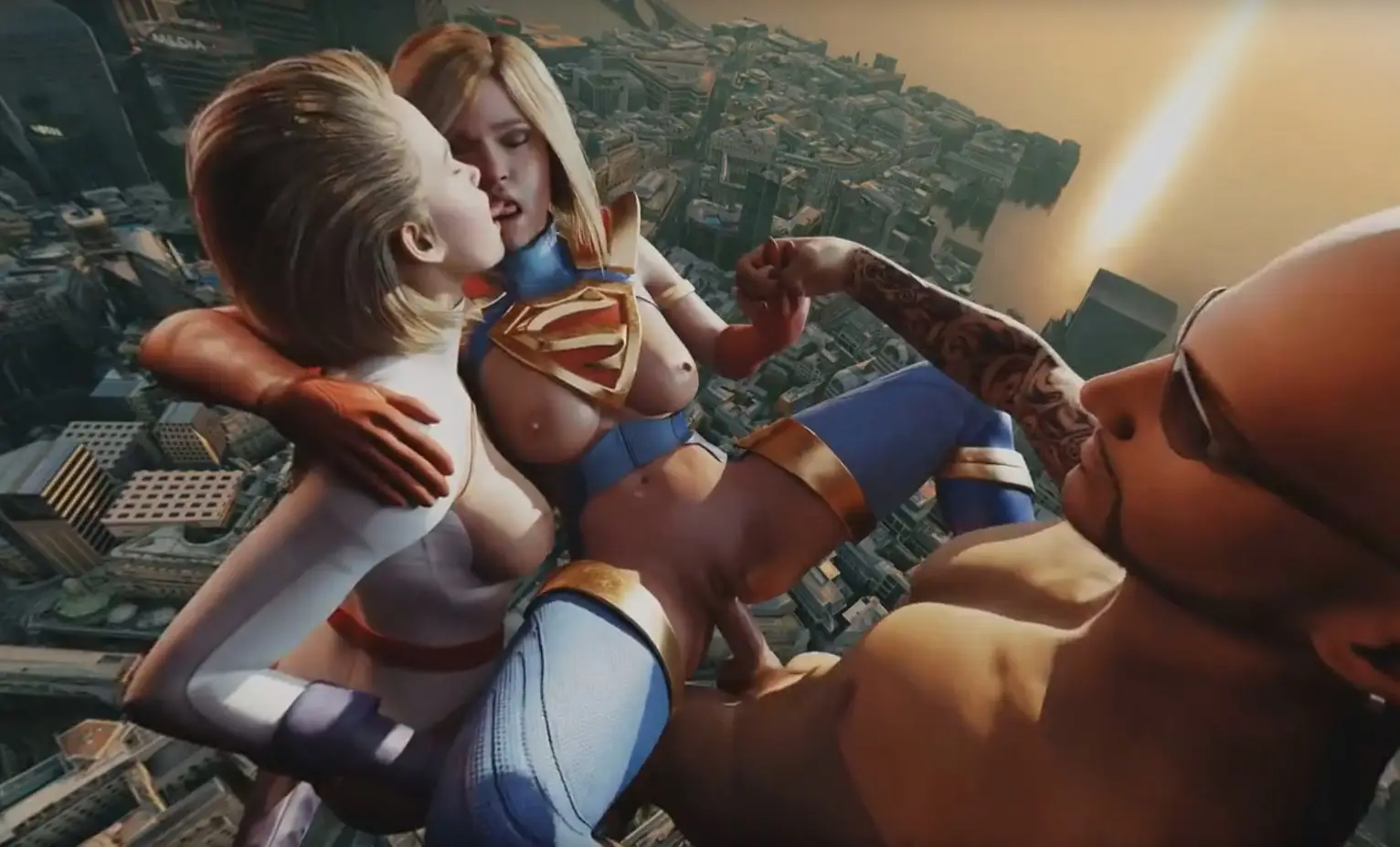 Supergirl, Powergirl: Unforgettable Triple Airborne Kiss