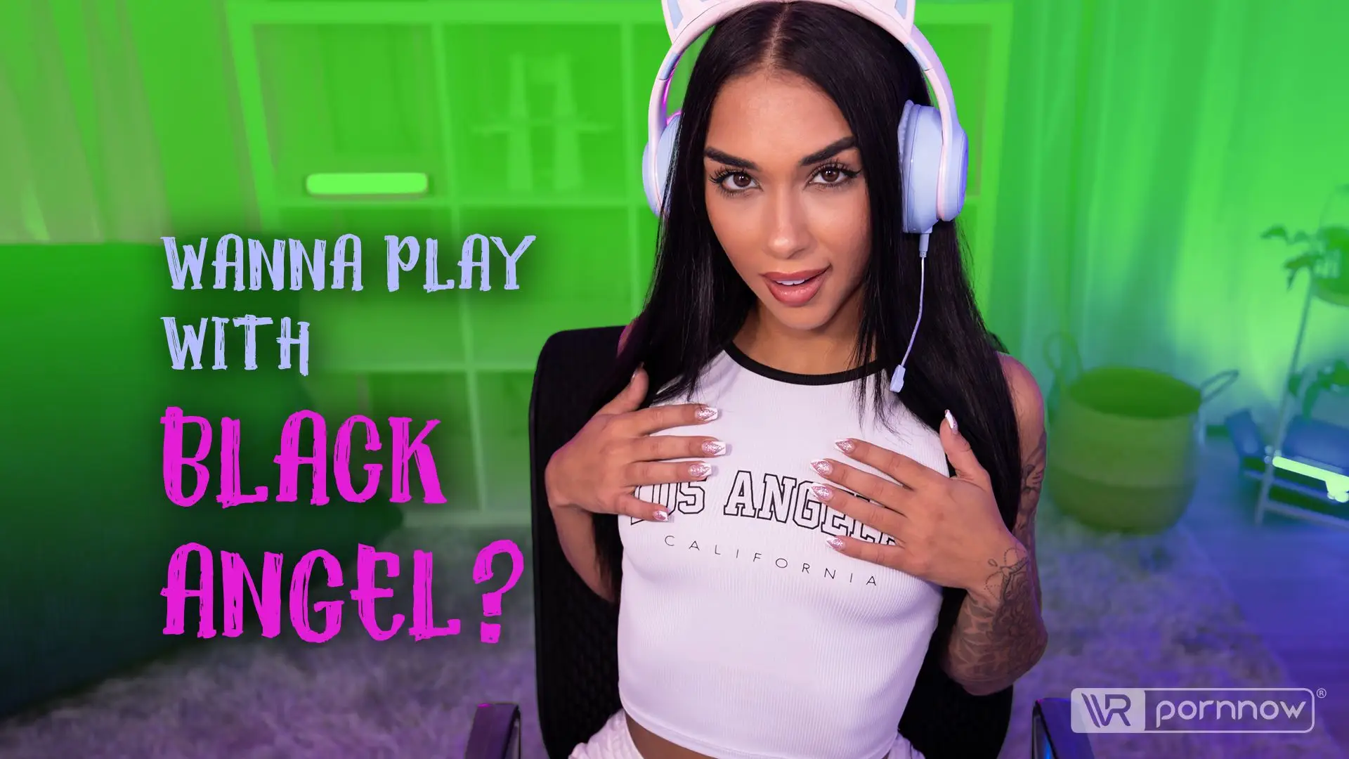 Free 8K VR adult video Black Angel's Sexy Gaming Adventure: Sensual Roleplay & Intimacy