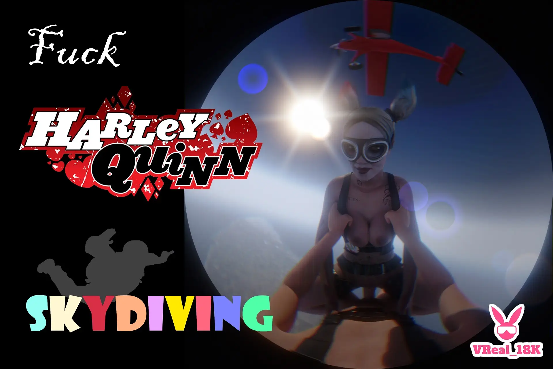 Free 8K VR adult video Harley Quinn's Thrilling Skydiving Adventure (Adult Parody)