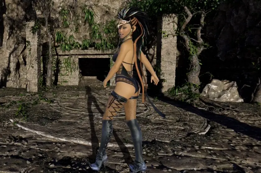 Free 8K VR adult video CGI Ray Traced: Jungle Queen Poses - Captivating & Realistic