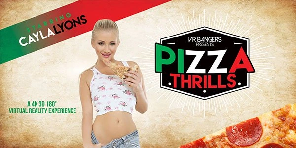 18-yr-old Czech teen Cayla Lyons's seductive pizza making experience in VR