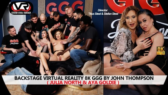 Free 8K VR adult video VR 8K Experience by John Thompson with Julia North and Aya Goldie