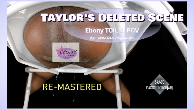 Free 8K VR adult video Taylor's Deleted Scene - Ebony Toilet POV [Remastered] [Passthrough]