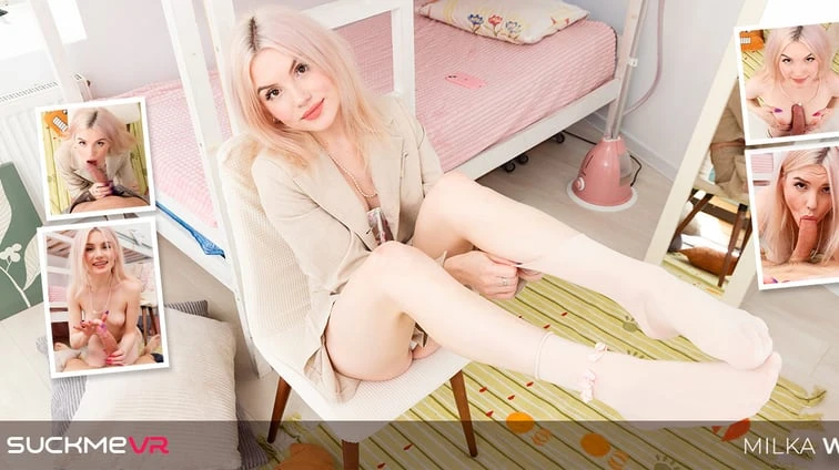 Free 8K VR adult video Perfect Blonde Doll Milka Way And Her Heavenly Sex Skills