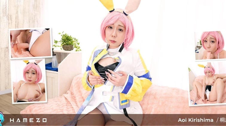 Free 8K VR adult video Aoi Kirishima Masturbates In Bunny Slut Cosplay