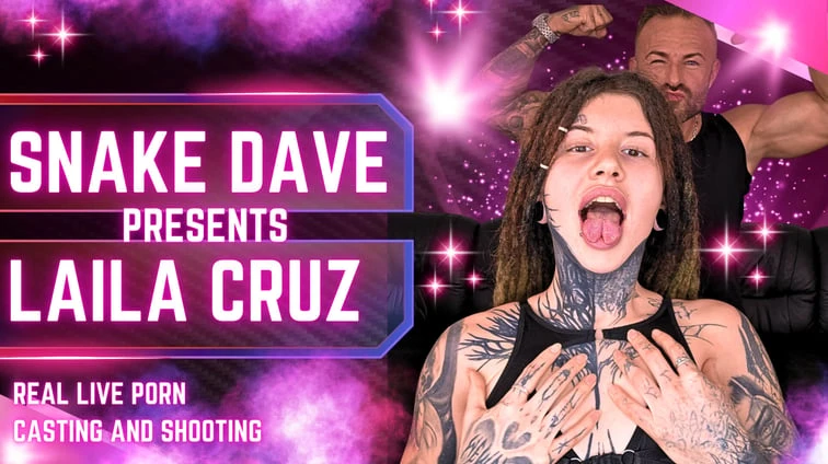 Free 8K VR adult video Snake Dave's Porno Casting with Laila Cruz