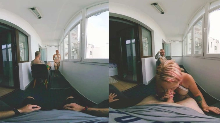 Free 8K VR adult video I Walked In And Two Were Waiting